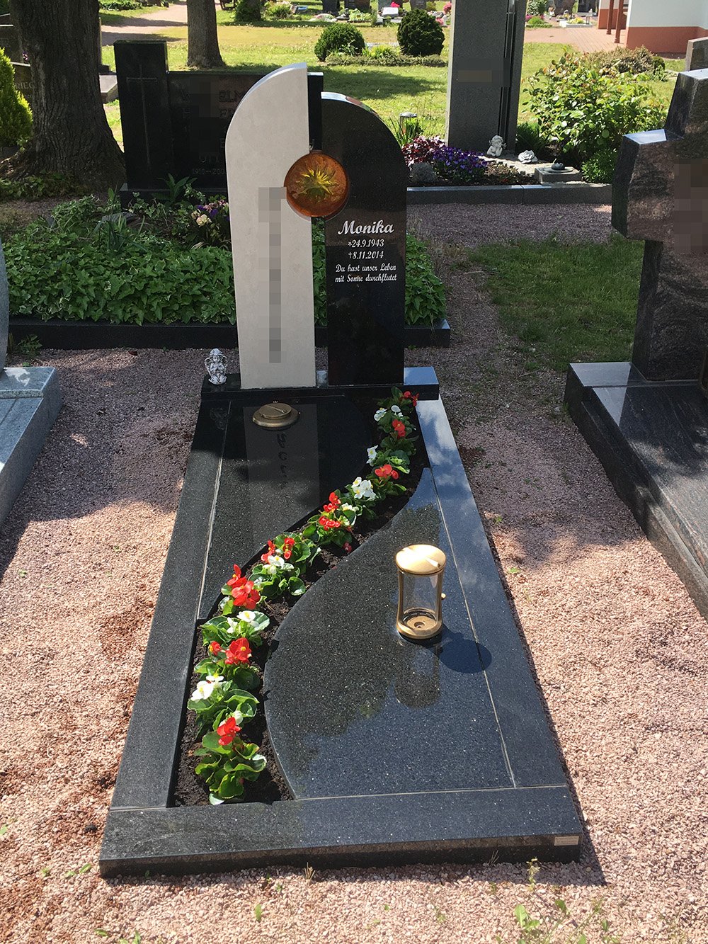 Individueller Einzelgrabstein Beispiel