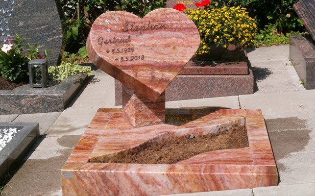 Beispiel Abdeckplatte Urnengrab