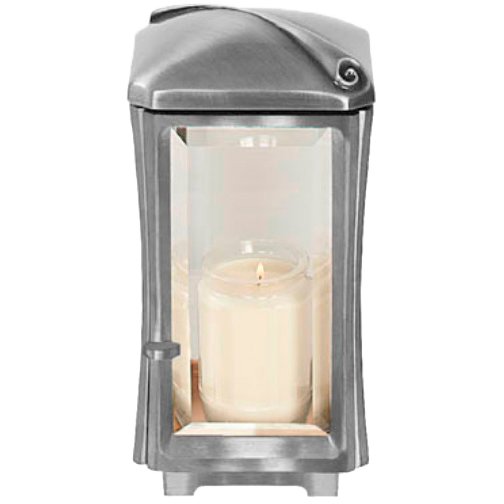 Eckige Lampe aus Aluminium